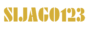 Logo resmi SIJAGO123 warna emas dengan latar transparan